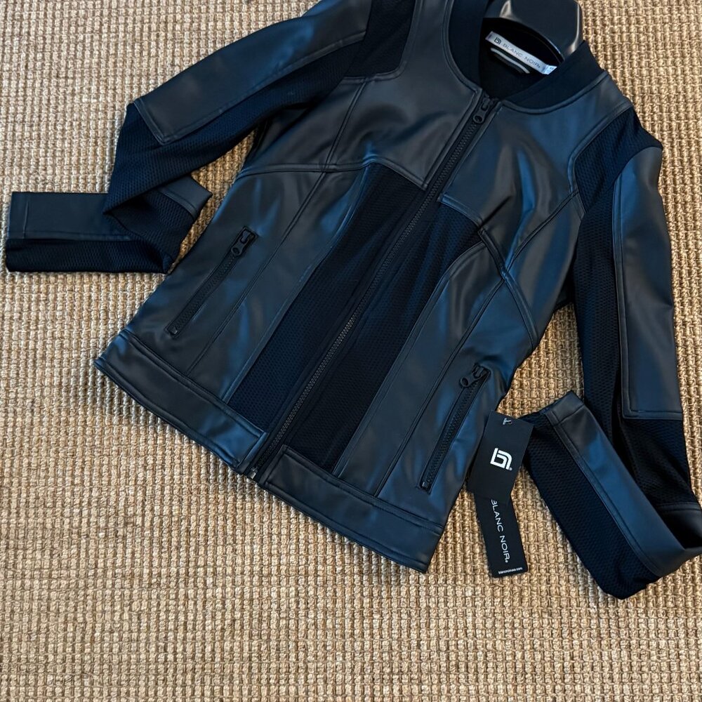 Blanc Noir Brand New Moto Zippered Bomber Jacket